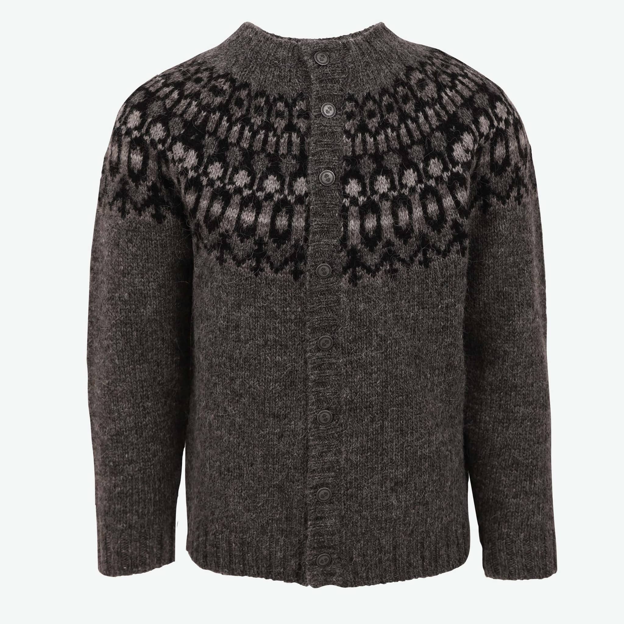 Fróði strickjacke aus wolle mit knöpfen 